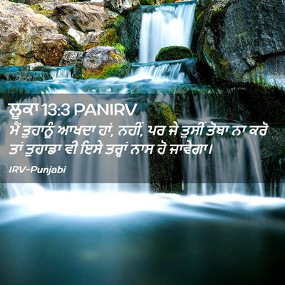 Picture 02 - ਲੂਕਾ 13:3 PANIRV - ਮੈਂ ਤੁਹਾਨੂੰ ਆਖਦਾ - Bible Verse Picture