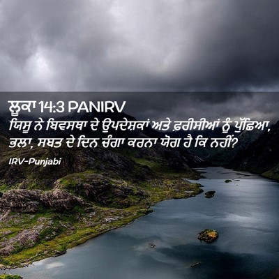 Picture 02 - ਲੂਕਾ 14:3 PANIRV - ਯਿਸੂ ਨੇ ਬਿਵਸਥਾ ਦੇ - Bible Verse Picture