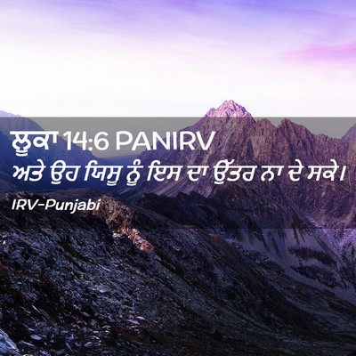 Picture 02 - ਲੂਕਾ 14:6 PANIRV - ਅਤੇ ਉਹ ਯਿਸੂ ਨੂੰ ਇਸ - Bible Verse Picture