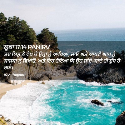 Picture 02 - ਲੂਕਾ 17:14 PANIRV - ਤਦ ਯਿਸੂ ਨੇ ਵੇਖ ਕੇ - Bible Verse Picture