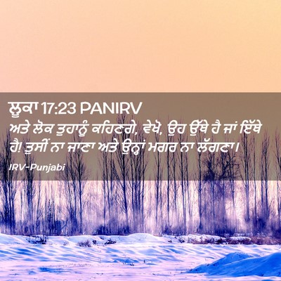 Picture 02 - ਲੂਕਾ 17:23 PANIRV - ਅਤੇ ਲੋਕ ਤੁਹਾਨੂੰ - Bible Verse Picture