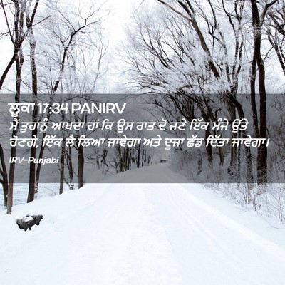 Picture 02 - ਲੂਕਾ 17:34 PANIRV - ਮੈਂ ਤੁਹਾਨੂੰ ਆਖਦਾ - Bible Verse Picture