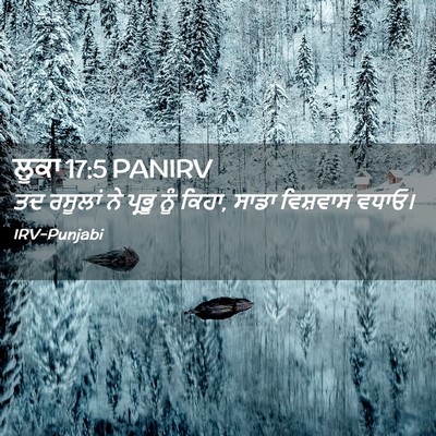 Picture 02 - ਲੂਕਾ 17:5 PANIRV - ਤਦ ਰਸੂਲਾਂ ਨੇ ਪ੍ਰਭੂ - Bible Verse Picture