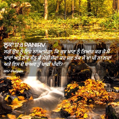 Picture 02 - ਲੂਕਾ 17:8 PANIRV - ਸਗੋਂ ਉਸ ਨੂੰ ਇਹ ਨਾ - Bible Verse Picture