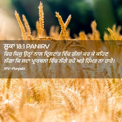 Picture 02 - ਲੂਕਾ 18:1 PANIRV - ਫਿਰ ਯਿਸੂ ਉਨ੍ਹਾਂ - Bible Verse Picture