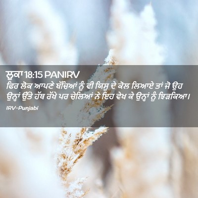 Picture 02 - ਲੂਕਾ 18:15 PANIRV - ਫਿਰ ਲੋਕ ਆਪਣੇ - Bible Verse Picture