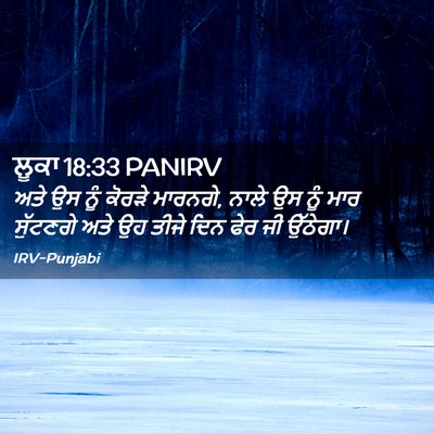 Picture 02 - ਲੂਕਾ 18:33 PANIRV - ਅਤੇ ਉਸ ਨੂੰ ਕੋਰੜੇ - Bible Verse Picture