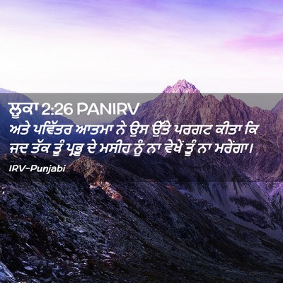 Picture 02 - ਲੂਕਾ 2:26 PANIRV - ਅਤੇ ਪਵਿੱਤਰ ਆਤਮਾ ਨੇ - Bible Verse Picture