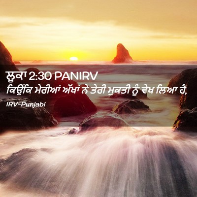 Picture 02 - ਲੂਕਾ 2:30 PANIRV - ਕਿਉਂਕਿ ਮੇਰੀਆਂ - Bible Verse Picture