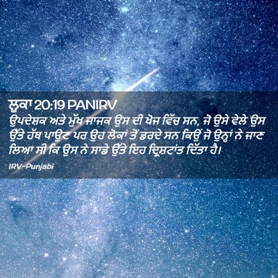 Picture 02 - ਲੂਕਾ 20:19 PANIRV - ਉਪਦੇਸ਼ਕ ਅਤੇ ਮੁੱਖ - Bible Verse Picture