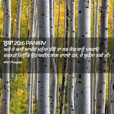 Picture 02 - ਲੂਕਾ 20:6 PANIRV - ਅਤੇ ਜੇ ਅਸੀਂ ਆਖੀਏ - Bible Verse Picture