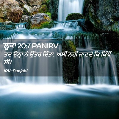 Picture 02 - ਲੂਕਾ 20:7 PANIRV - ਤਦ ਉਨ੍ਹਾਂ ਨੇ ਉੱਤਰ - Bible Verse Picture