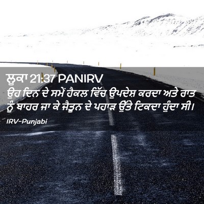 Picture 02 - ਲੂਕਾ 21:37 PANIRV - ਉਹ ਦਿਨ ਦੇ ਸਮੇਂ ਹੈਕਲ - Bible Verse Picture