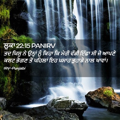 Picture 02 - ਲੂਕਾ 22:15 PANIRV - ਤਦ ਯਿਸੂ ਨੇ ਉਨ੍ਹਾਂ - Bible Verse Picture