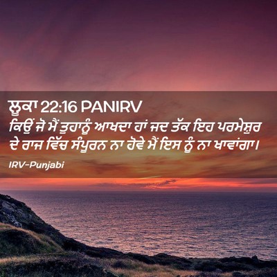 Picture 02 - ਲੂਕਾ 22:16 PANIRV - ਕਿਉਂ ਜੋ ਮੈਂ - Bible Verse Picture