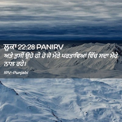 Picture 02 - ਲੂਕਾ 22:28 PANIRV - ਅਤੇ ਤੁਸੀਂ ਉਹੋ ਹੀ ਹੋ - Bible Verse Picture