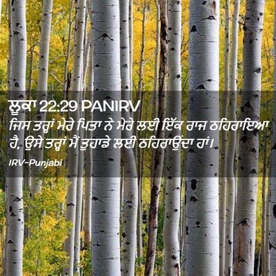 Picture 02 - ਲੂਕਾ 22:29 PANIRV - ਜਿਸ ਤਰ੍ਹਾਂ ਮੇਰੇ - Bible Verse Picture