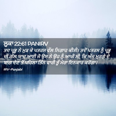 Picture 02 - ਲੂਕਾ 22:61 PANIRV - ਤਦ ਪ੍ਰਭੂ ਨੇ ਮੁੜ ਕੇ - Bible Verse Picture