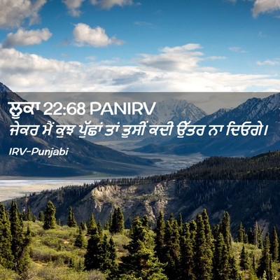 Picture 02 - ਲੂਕਾ 22:68 PANIRV - ਜੇਕਰ ਮੈਂ ਕੁਝ - Bible Verse Picture