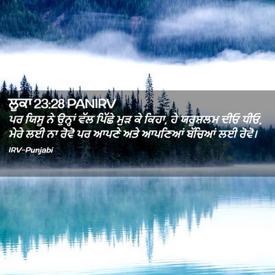 Picture 02 - ਲੂਕਾ 23:28 PANIRV - ਪਰ ਯਿਸੂ ਨੇ ਉਨ੍ਹਾਂ - Bible Verse Picture