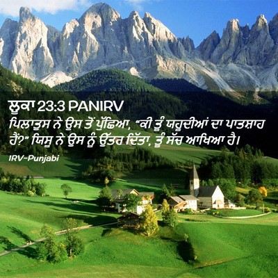Picture 02 - ਲੂਕਾ 23:3 PANIRV - ਪਿਲਾਤੁਸ ਨੇ ਉਸ ਤੋਂ - Bible Verse Picture