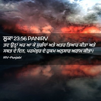 Picture 02 - ਲੂਕਾ 23:56 PANIRV - ਤਦ ਉਨ੍ਹਾਂ ਘਰ ਆ ਕੇ - Bible Verse Picture