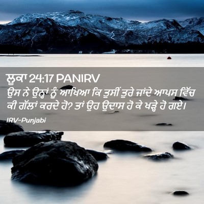 Picture 02 - ਲੂਕਾ 24:17 PANIRV - ਉਸ ਨੇ ਉਨ੍ਹਾਂ ਨੂੰ - Bible Verse Picture