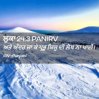 Picture 02 - ਲੂਕਾ 24:3 PANIRV - ਅਤੇ ਅੰਦਰ ਜਾ ਕੇ - Bible Verse Picture