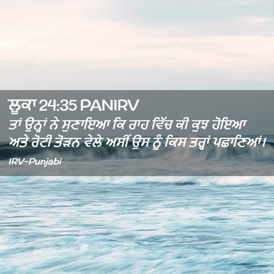 Picture 02 - ਲੂਕਾ 24:35 PANIRV - ਤਾਂ ਉਨ੍ਹਾਂ ਨੇ - Bible Verse Picture