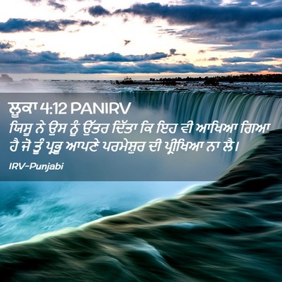 Picture 02 - ਲੂਕਾ 4:12 PANIRV - ਯਿਸੂ ਨੇ ਉਸ ਨੂੰ ਉੱਤਰ - Bible Verse Picture