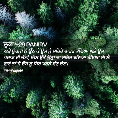 Picture 02 - ਲੂਕਾ 4:29 PANIRV - ਅਤੇ ਉਹਨਾਂ ਨੇ ਉੱਠ ਕੇ - Bible Verse Picture