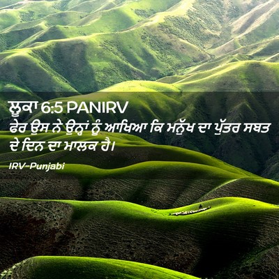Picture 02 - ਲੂਕਾ 6:5 PANIRV - ਫੇਰ ਉਸ ਨੇ ਉਨ੍ਹਾਂ - Bible Verse Picture