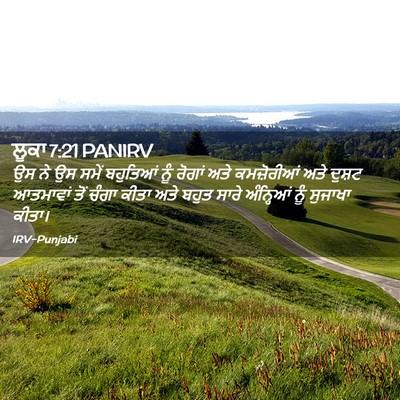 Picture 02 - ਲੂਕਾ 7:21 PANIRV - ਉਸ ਨੇ ਉਸ ਸਮੇਂ - Bible Verse Picture