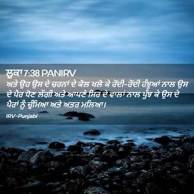 Picture 02 - ਲੂਕਾ 7:38 PANIRV - ਅਤੇ ਉਹ ਉਸ ਦੇ ਚਰਨਾਂ - Bible Verse Picture