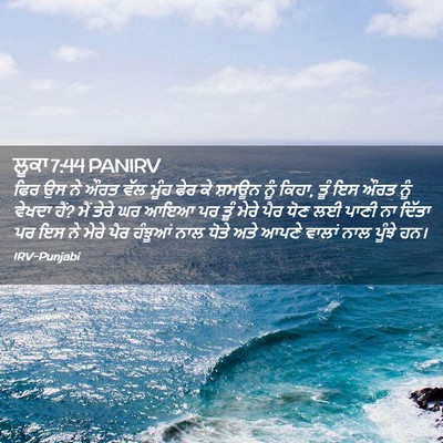 Picture 02 - ਲੂਕਾ 7:44 PANIRV - ਫਿਰ ਉਸ ਨੇ ਔਰਤ ਵੱਲ - Bible Verse Picture