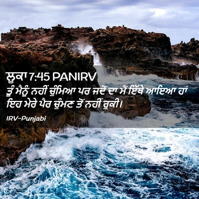 Picture 02 - ਲੂਕਾ 7:45 PANIRV - ਤੂੰ ਮੈਨੂੰ ਨਹੀਂ - Bible Verse Picture
