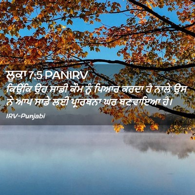 Picture 02 - ਲੂਕਾ 7:5 PANIRV - ਕਿਉਂਕਿ ਉਹ ਸਾਡੀ ਕੌਮ - Bible Verse Picture
