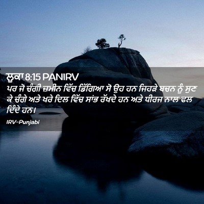 Picture 02 - ਲੂਕਾ 8:15 PANIRV - ਪਰ ਜੋ ਚੰਗੀ ਜ਼ਮੀਨ - Bible Verse Picture