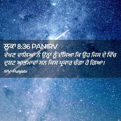 Picture 02 - ਲੂਕਾ 8:36 PANIRV - ਵੇਖਣ ਵਾਲਿਆਂ ਨੇ - Bible Verse Picture