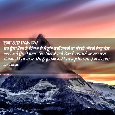 Picture 02 - ਲੂਕਾ 8:47 PANIRV - ਜਦ ਉਸ ਔਰਤ ਨੇ ਵੇਖਿਆ - Bible Verse Picture