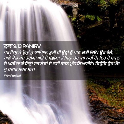 Picture 02 - ਲੂਕਾ 9:13 PANIRV - ਪਰ ਯਿਸੂ ਨੇ ਉਨ੍ਹਾਂ - Bible Verse Picture