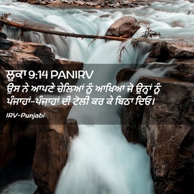 Picture 02 - ਲੂਕਾ 9:14 PANIRV - ਉਸ ਨੇ ਆਪਣੇ ਚੇਲਿਆਂ - Bible Verse Picture