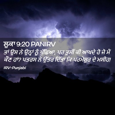Picture 02 - ਲੂਕਾ 9:20 PANIRV - ਤਾਂ ਉਸ ਨੇ ਉਨ੍ਹਾਂ - Bible Verse Picture