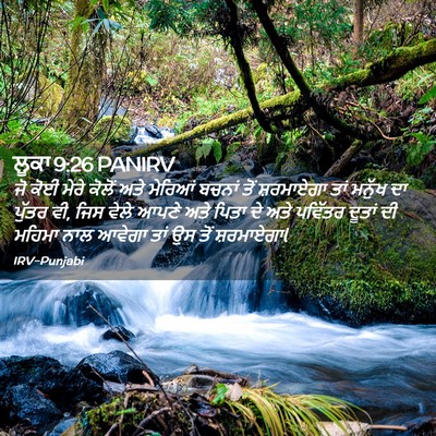 Picture 02 - ਲੂਕਾ 9:26 PANIRV - ਜੋ ਕੋਈ ਮੇਰੇ ਕੋਲੋਂ - Bible Verse Picture