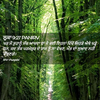 Picture 02 - ਲੂਕਾ 9:27 PANIRV - ਪਰ ਮੈਂ ਤੁਹਾਨੂੰ ਸੱਚ - Bible Verse Picture