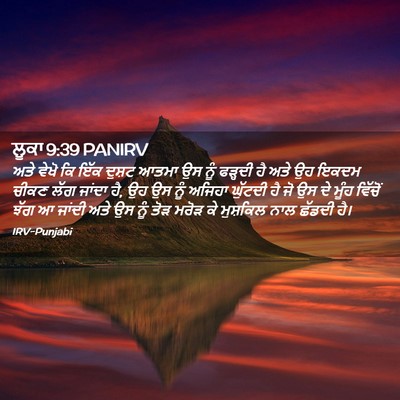Picture 02 - ਲੂਕਾ 9:39 PANIRV - ਅਤੇ ਵੇਖੋ ਕਿ ਇੱਕ - Bible Verse Picture