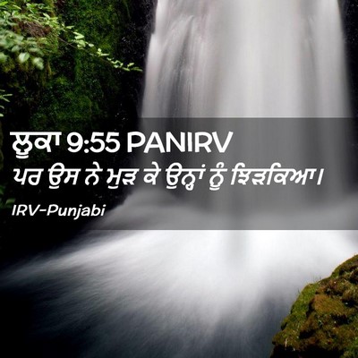 Picture 02 - ਲੂਕਾ 9:55 PANIRV - ਪਰ ਉਸ ਨੇ ਮੁੜ ਕੇ - Bible Verse Picture