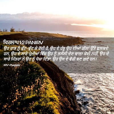Picture 02 - ਵਿਰਲਾਪ 1:2 PANIRV - ਉਹ ਰਾਤ ਨੂੰ - Bible Verse Picture