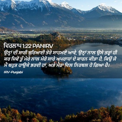Picture 02 - ਵਿਰਲਾਪ 1:22 PANIRV - ਉਨ੍ਹਾਂ ਦੀ ਸਾਰੀ - Bible Verse Picture