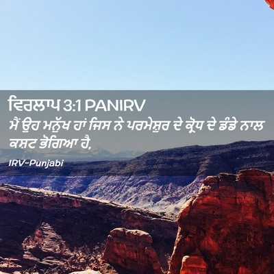 Picture 02 - ਵਿਰਲਾਪ 3:1 PANIRV - ਮੈਂ ਉਹ ਮਨੁੱਖ ਹਾਂ - Bible Verse Picture